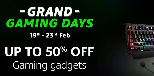 India Desire : Amazon Grand Gaming Days: Upto 65% Off On Gaming Gadgets + Upto 10% Off With ICICI Cards [19th-23rd Feb 2024]